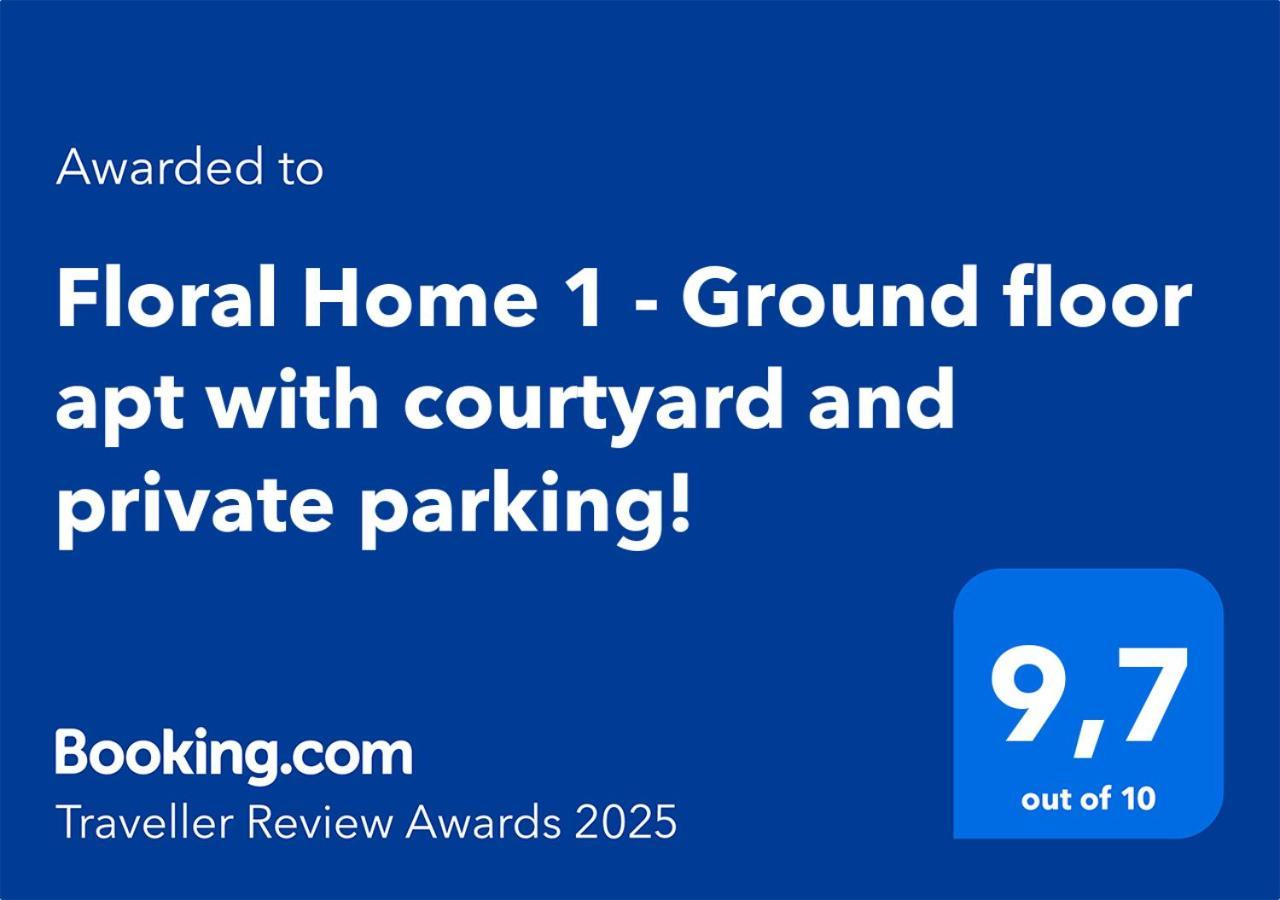 Floral Home 1 - Ground Floor Apt With Courtyard And Private Parking! أثينا المظهر الخارجي الصورة